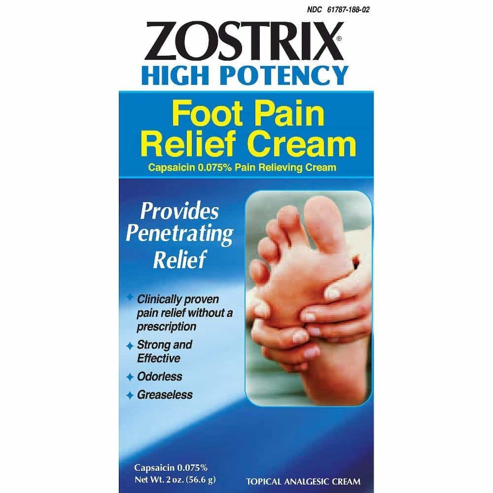  Zostrix® High Potency Foot Pain Relief: Giảm đau hiệu quả cho các cơn đau cơ khớp