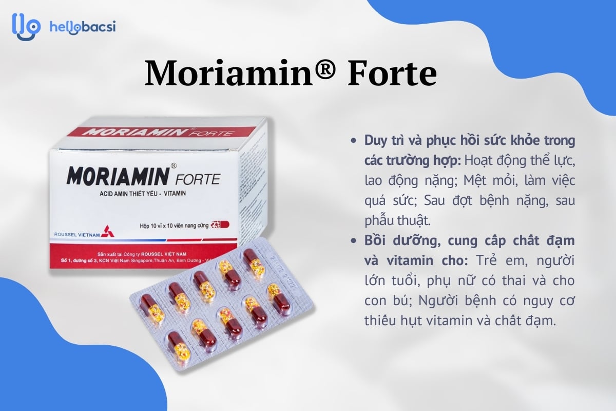  Moriamin® Forte: Vitamin và Axit Amin Thiết Yếu cho Sức Khỏe Toàn Diện