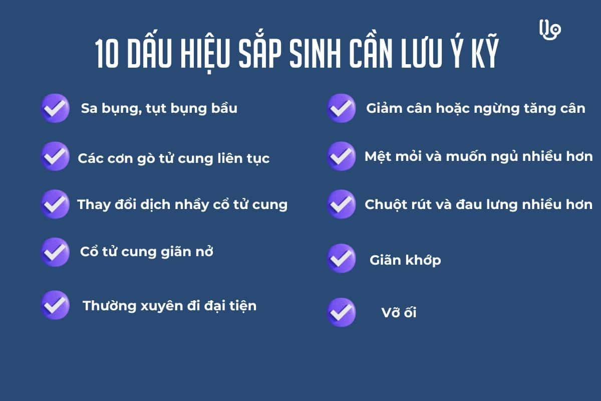  Dấu hiệu sắp sinh: 10 biểu hiện cảnh báo thời điểm chuyển dạ